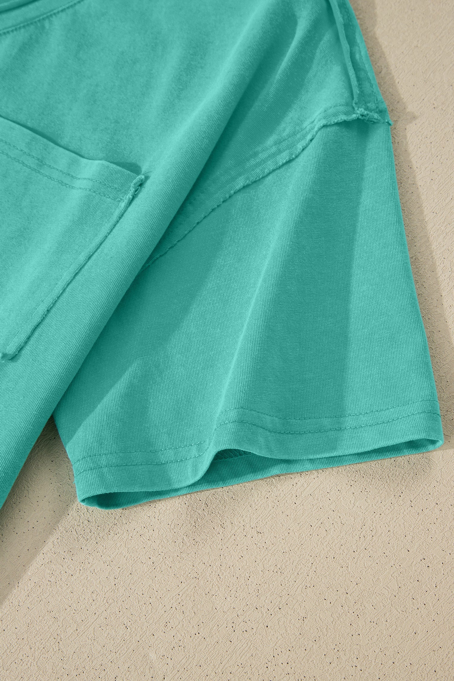 Mint Green Cotton Mineral Wash T Shirt