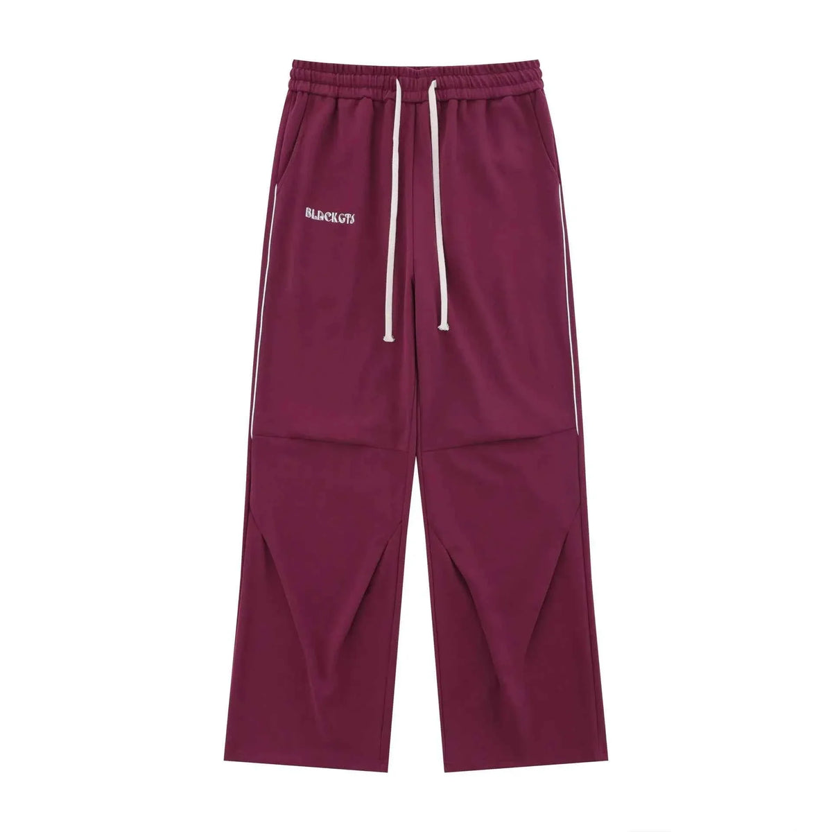 Men's Drawstring Pants with Pockets and Side Stripe