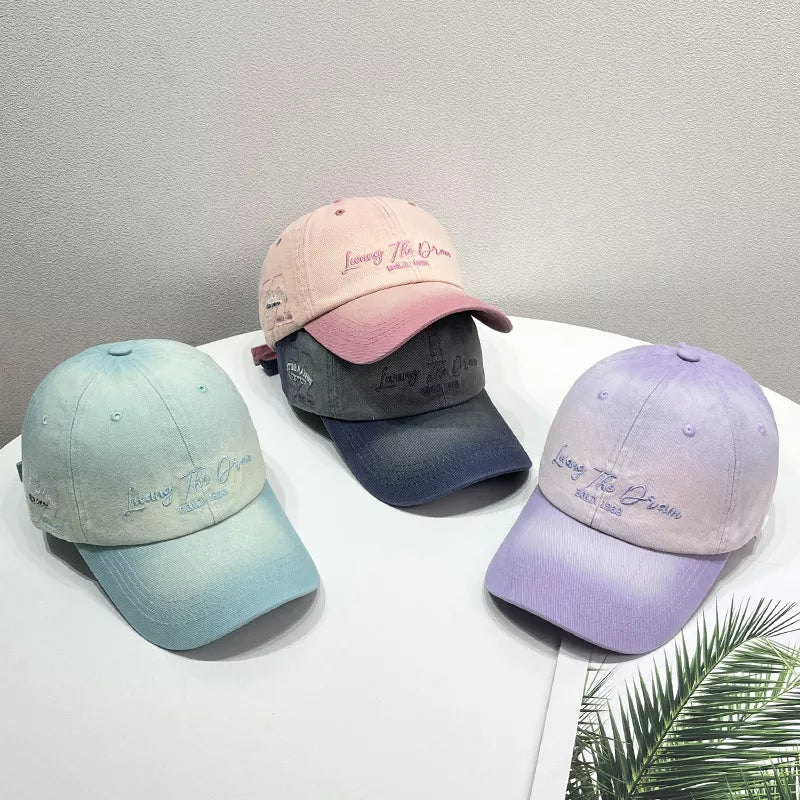 Gradient Color Embroidered Baseball Cap