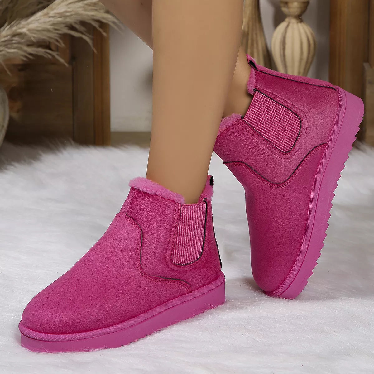 Round Toe Platform Boots