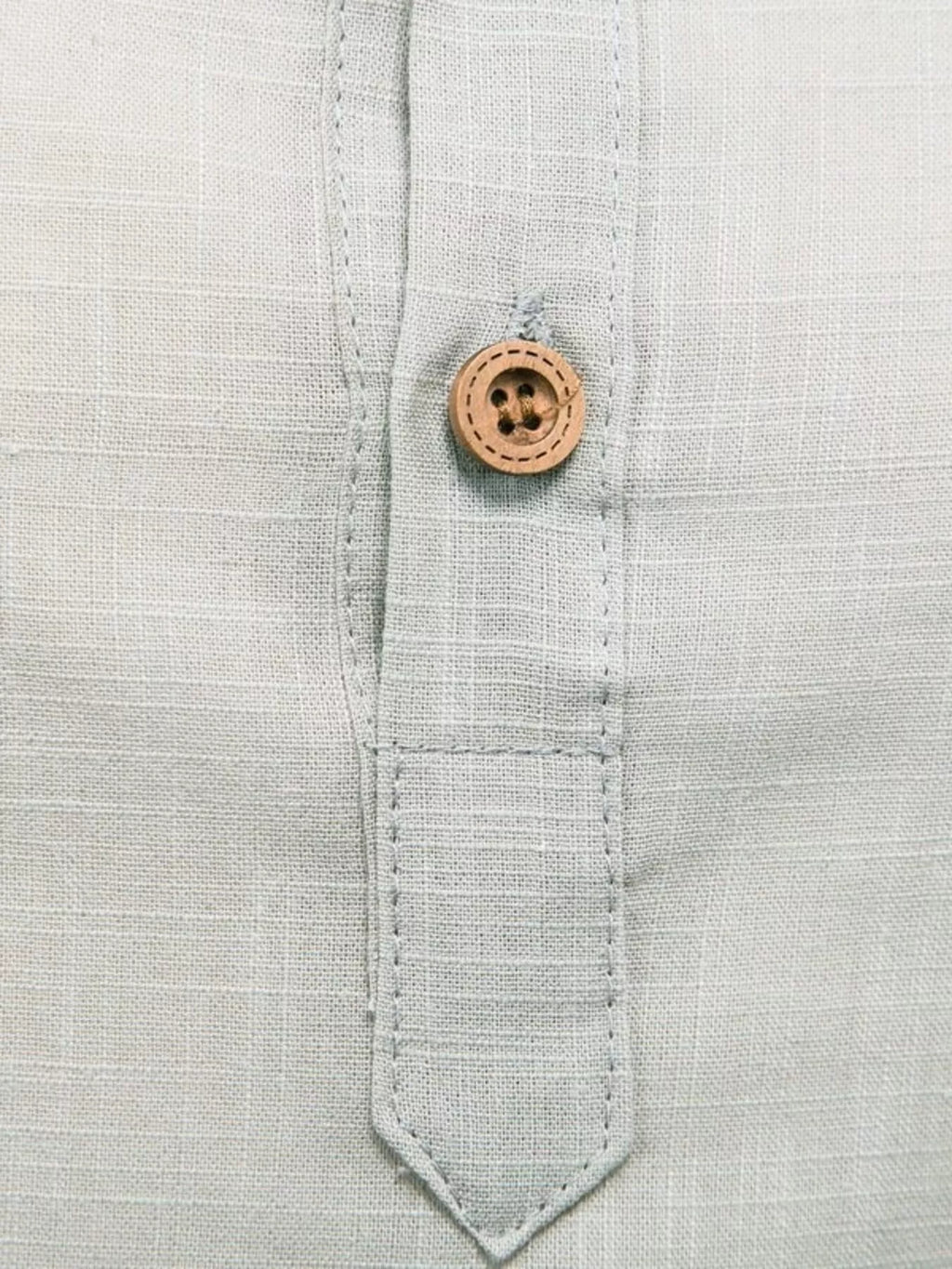 Men's Plus Size Casual Mandarin Collar Button-Up Shirt