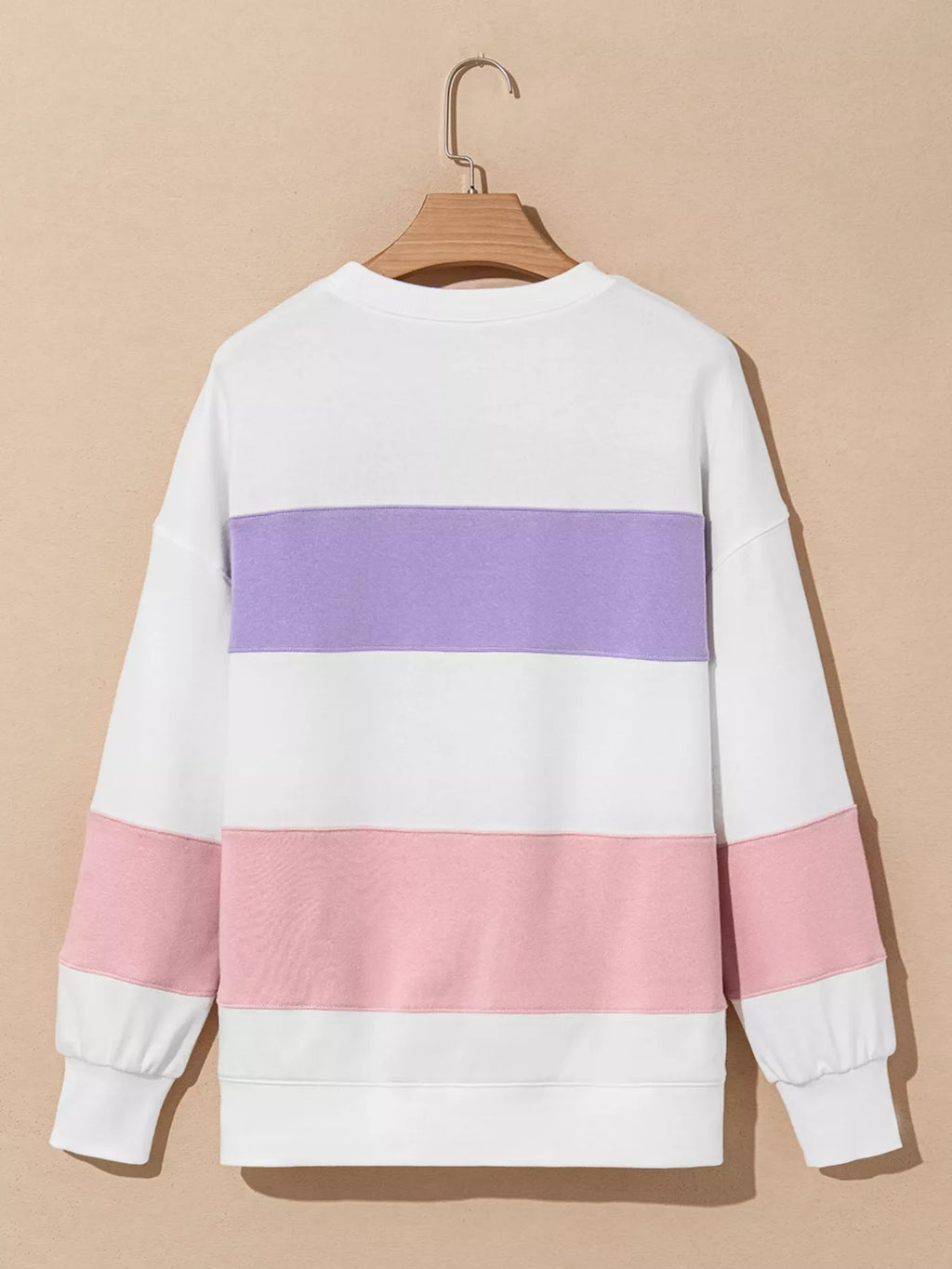 Colorblock Patchwork Drop Shoulder Crewneck Sweatshirt