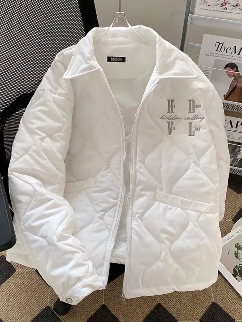 Men's Plus Size Quilted Zip-Up Outerwear