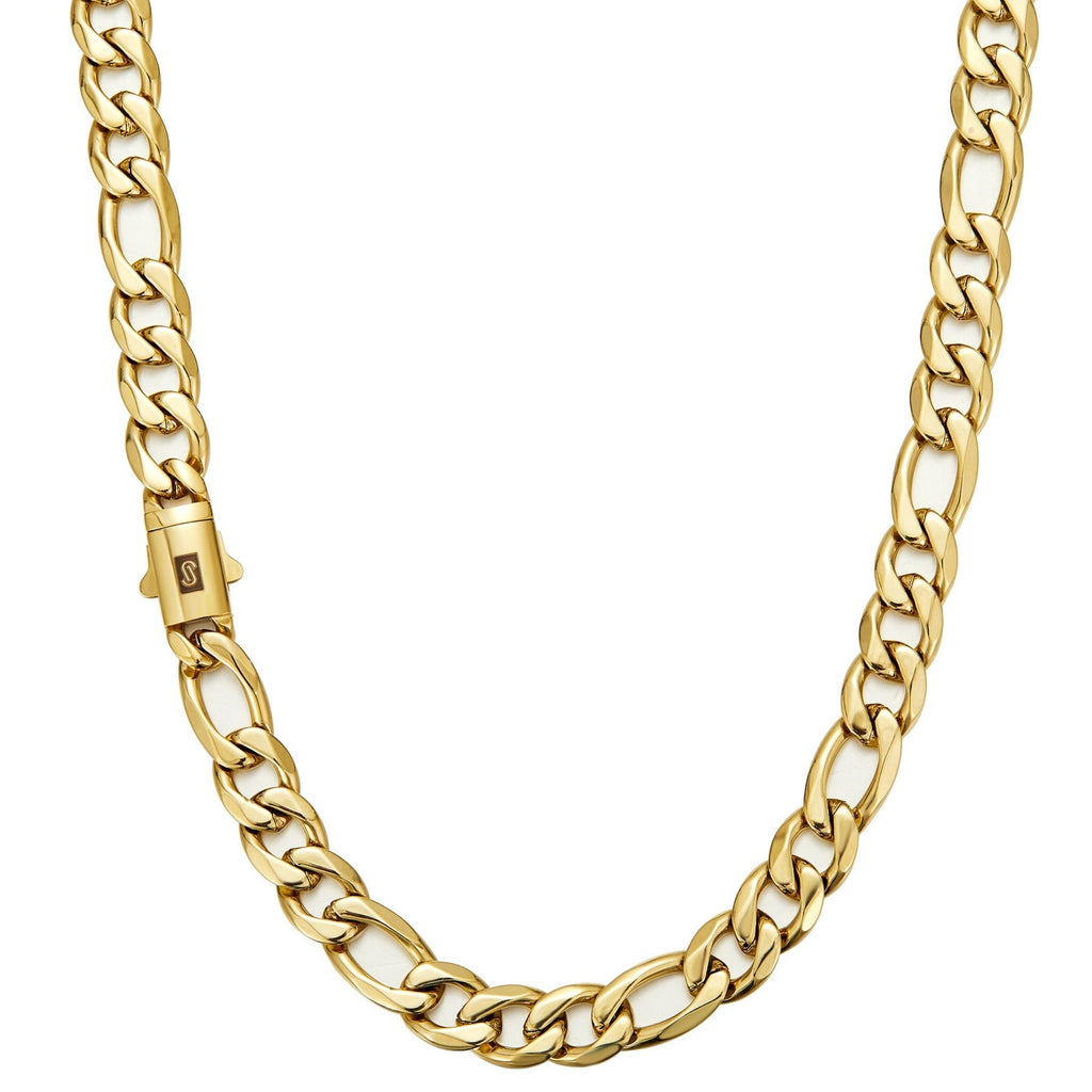 Stainless Steel Polished Buckle Mens Necklace