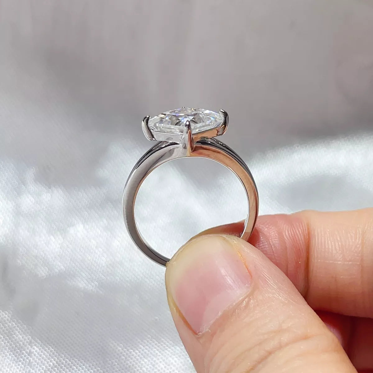 3 Carat 925 Sterling Silver Moissanite Ring