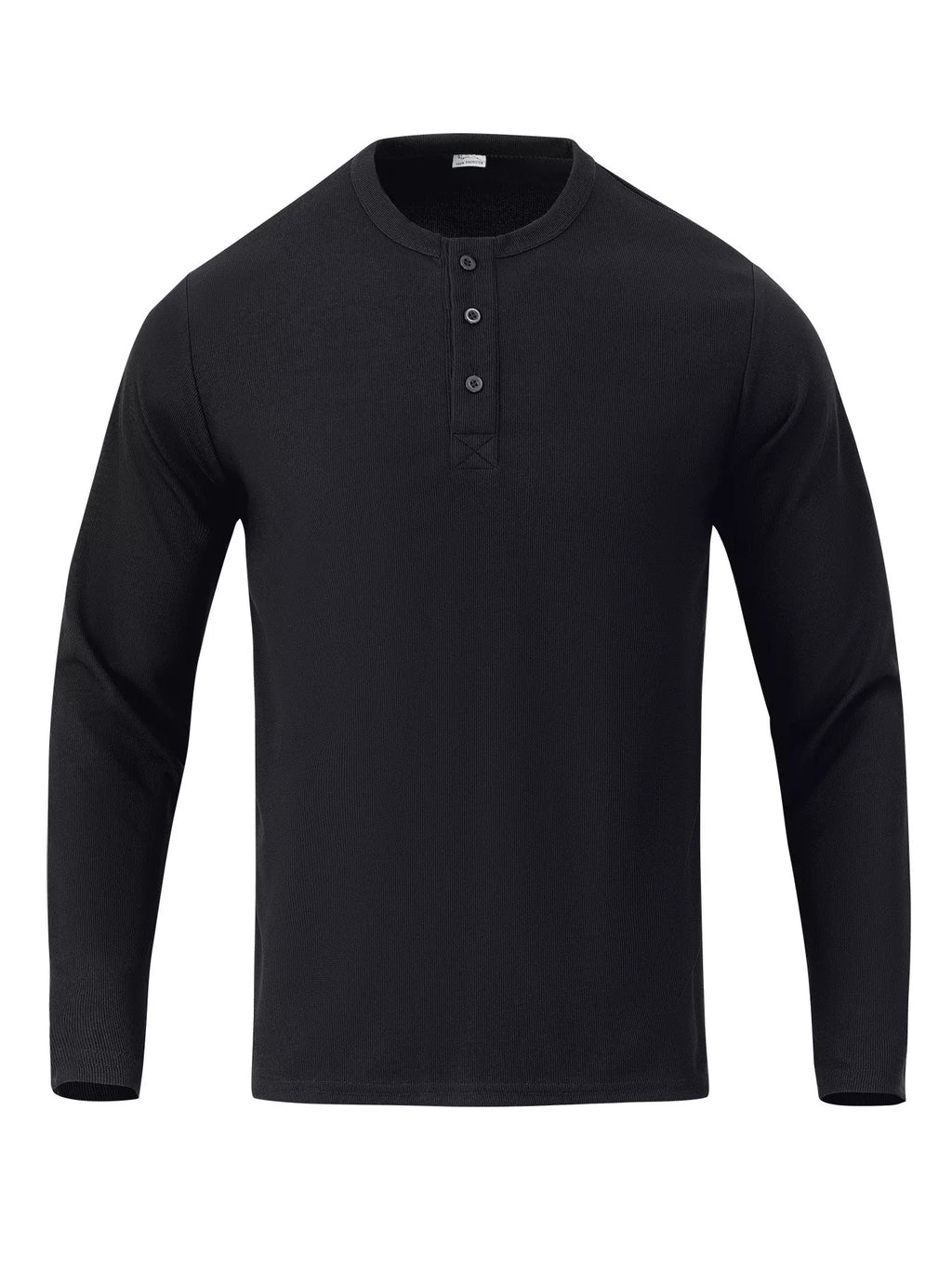 Men's Full Size Casual Long Sleeve Henley T-Shirt Plus Size