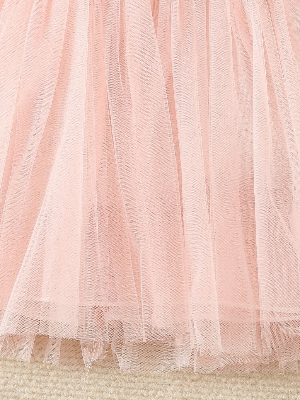 Children's Floral Cap Sleeve Tulle Dress