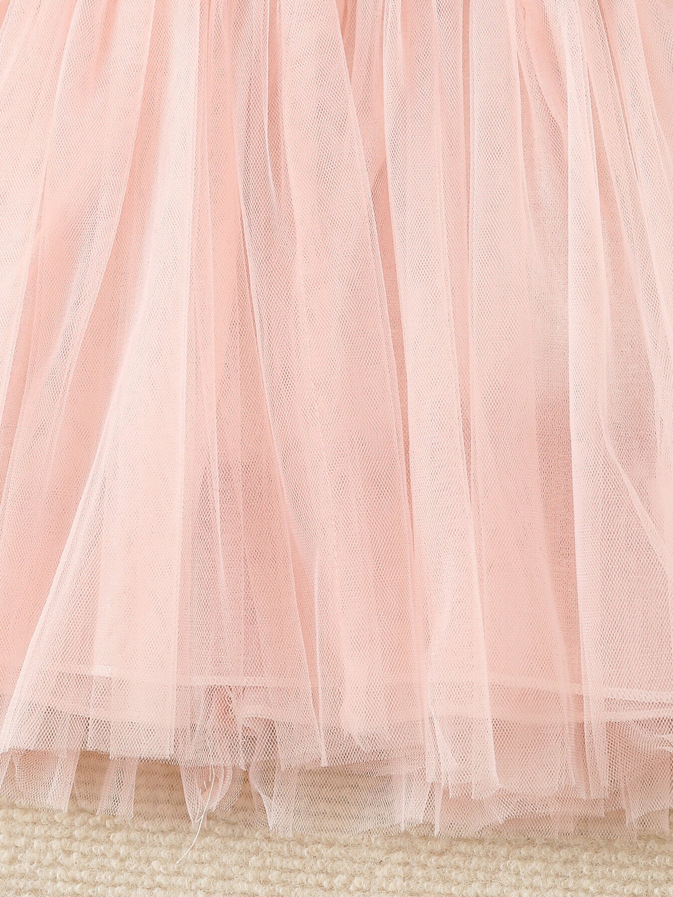 Children's Floral Cap Sleeve Tulle Dress