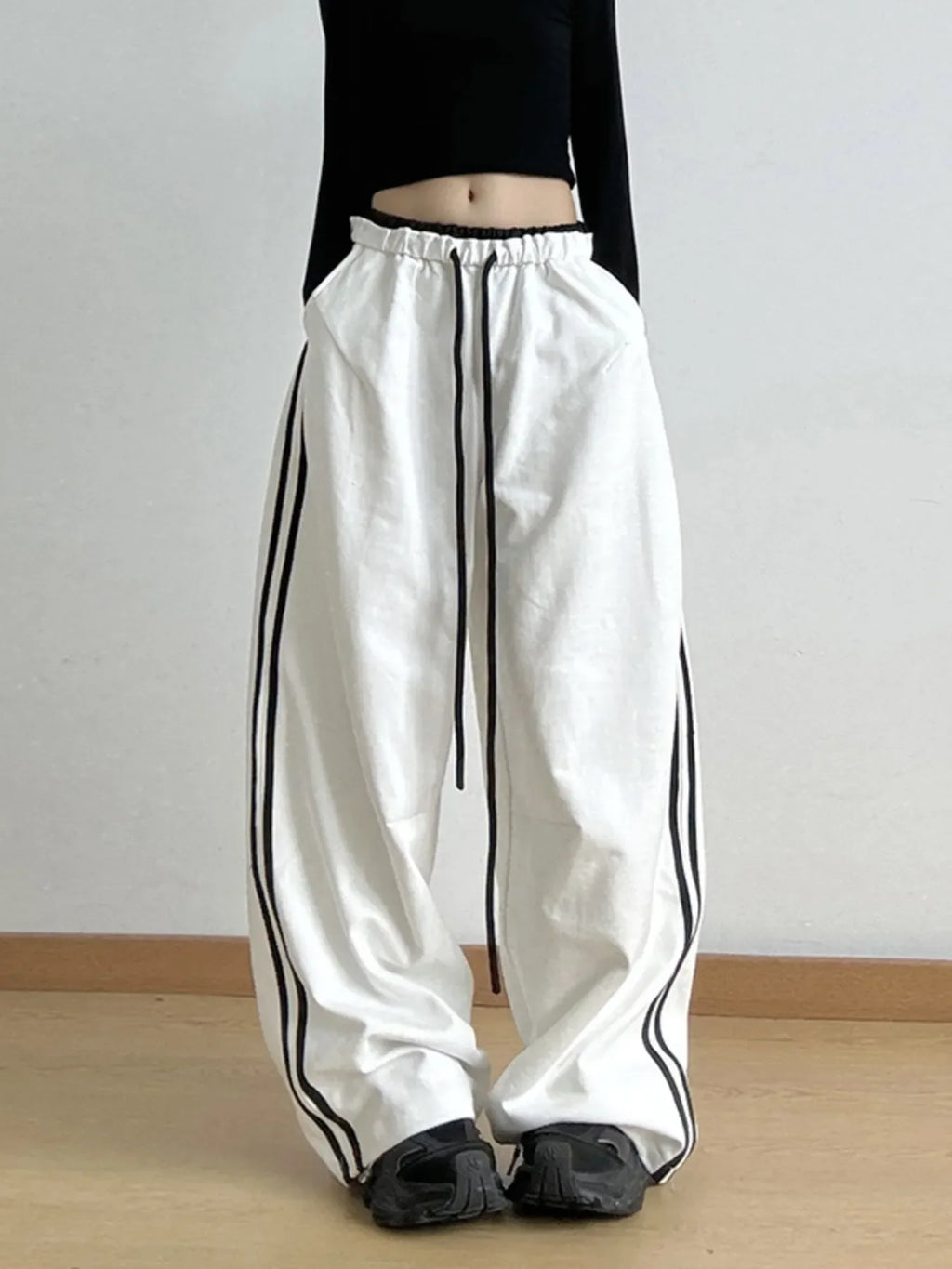 Wide Leg Drawstring Pants