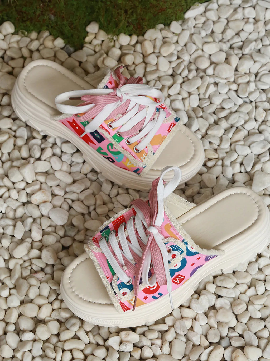 Platform Lace-Up Sandals