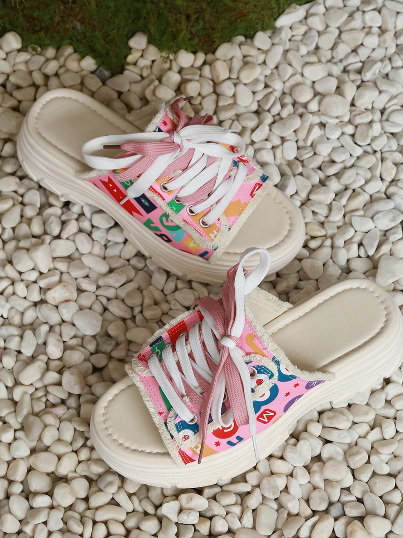 Platform Lace-Up Sandals