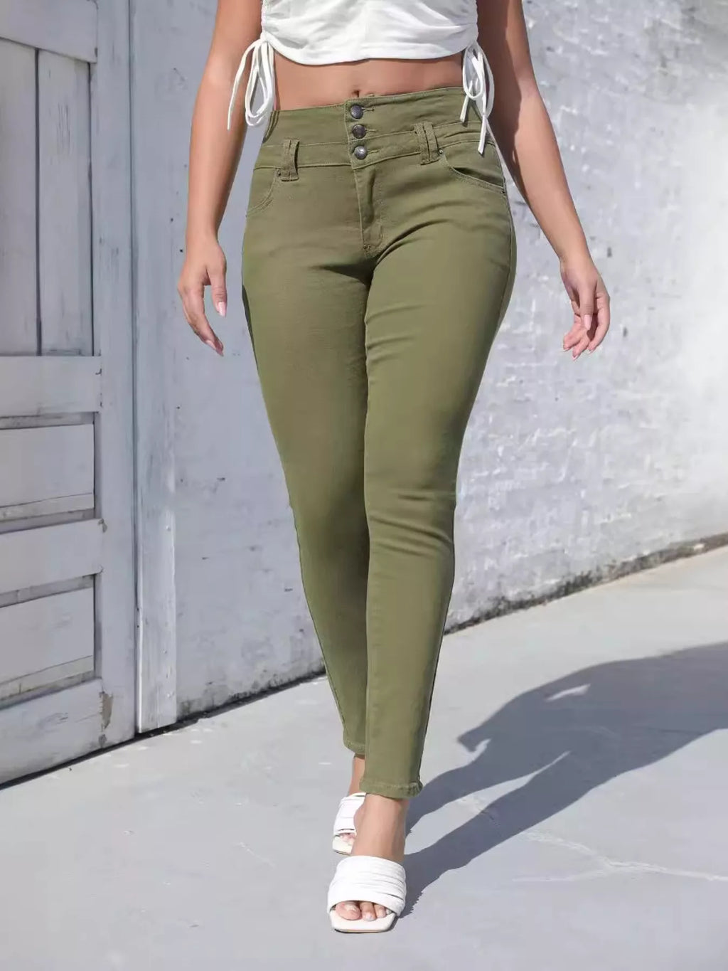 High-Waisted Skinny Jeans