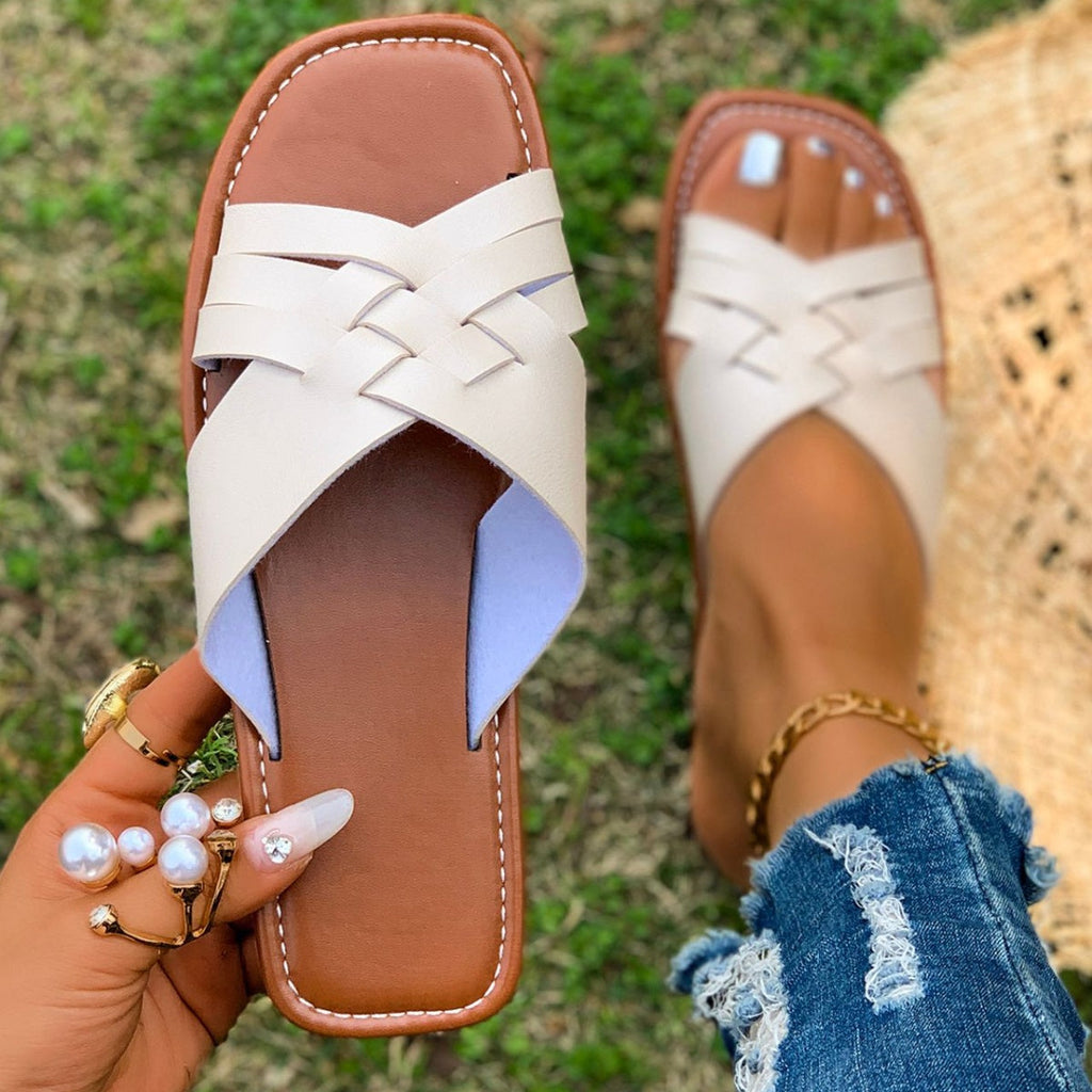 Woven Open Toe Sandals
