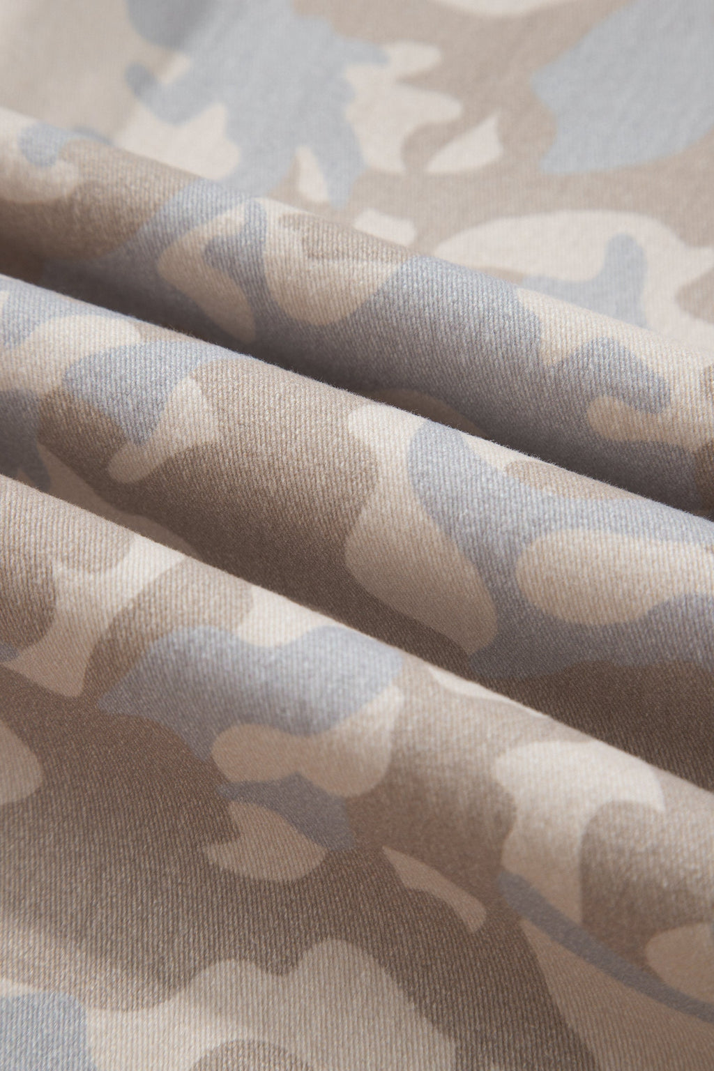Khaki Camouflage Pattern Pocket Rivet Detail Ankle-Length Harem Fit Jeans