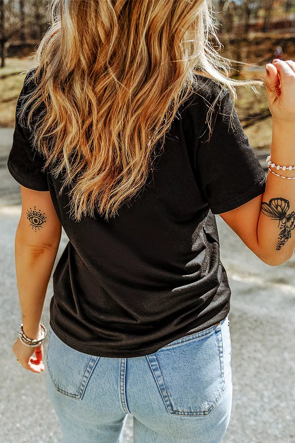 Full Size Rhinestone Flying Mallard Casual Round Neck T Shirt Plus Size