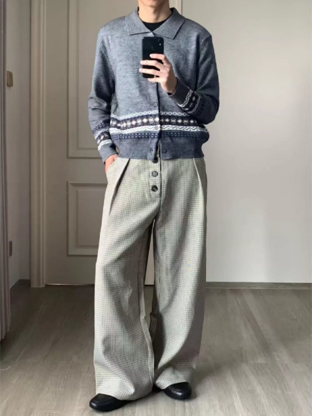 Men's Plus Size Wide Leg Pants