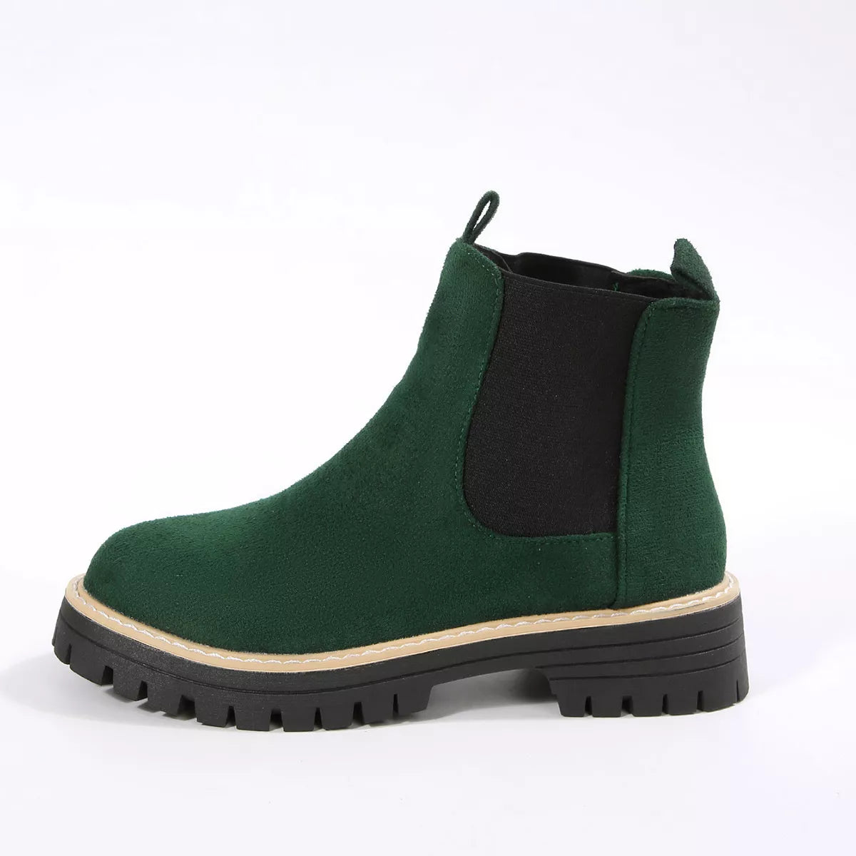 Round Toe Block Heels Boots