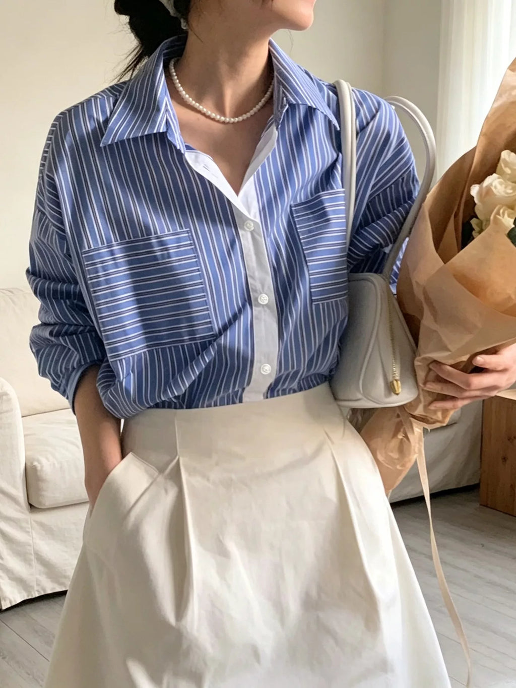 Striped Button-Down Shirt
