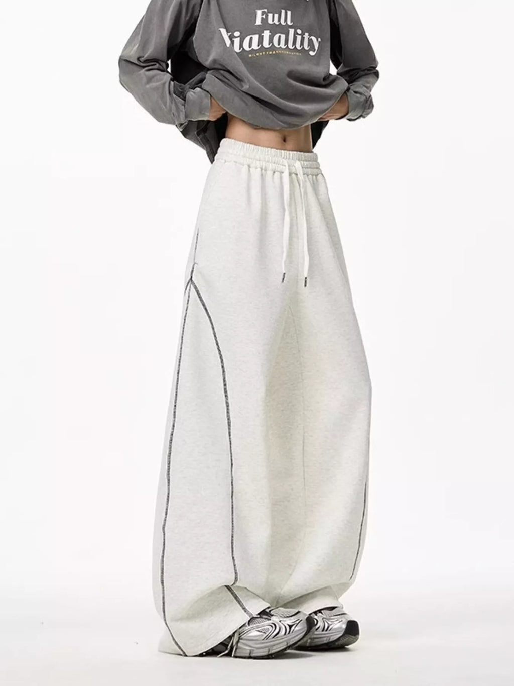 Men's Plus Size Wide Leg Drawstring Pants