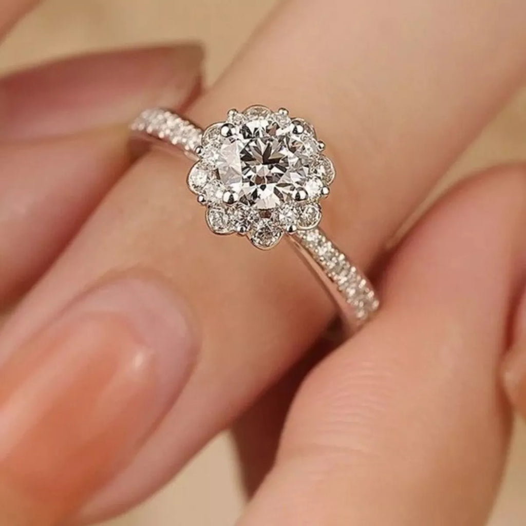 1 Carat 925 Sterling Silver Moissanite Ring