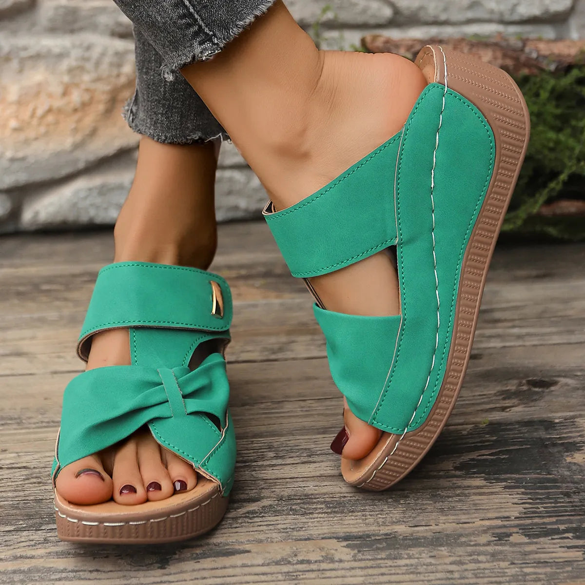 Open Toe Wedge Sandals