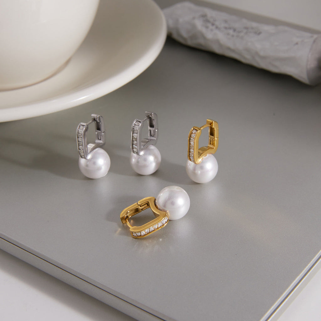 Resin Pearl Drop Earrings Collection