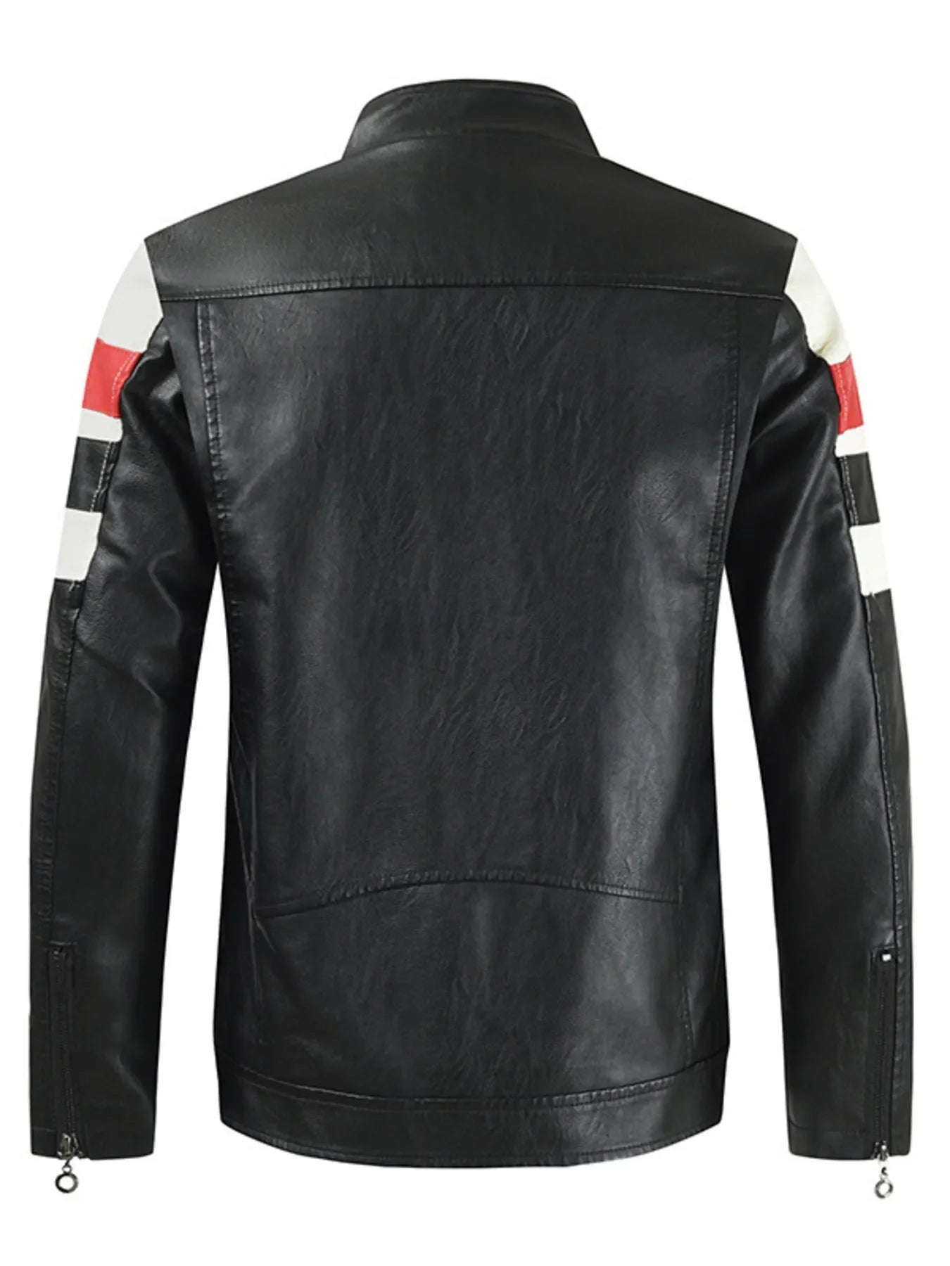 Men's Plus Size Contrast Zip Up Long Sleeve Jacket