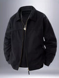 Men's Plus Size Zip Up Long Sleeve Jacket