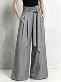 Full Size Wide-Leg Paperbag Waist Pants Plus Size