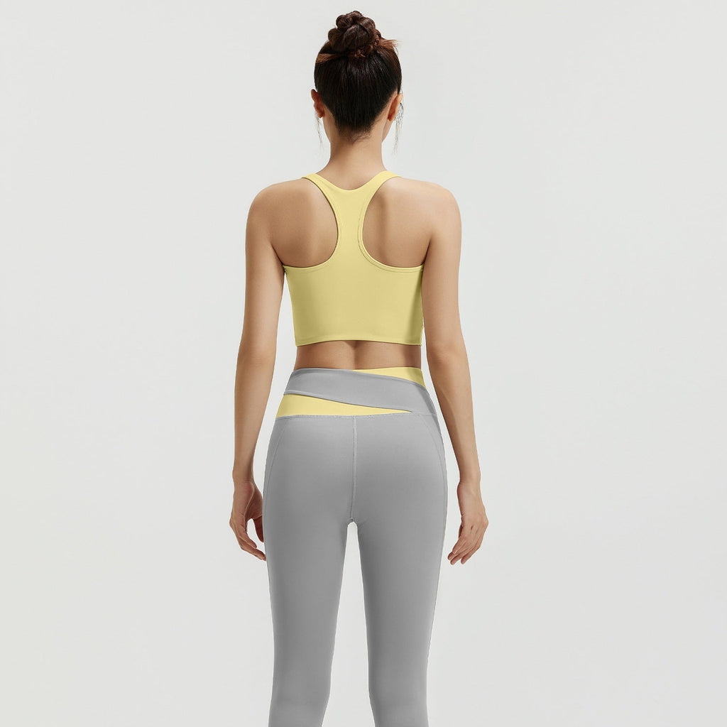 High Waist Belly Contracting Yoga Clothes Shockproof Yoga Fitness Yoga Wear Suit