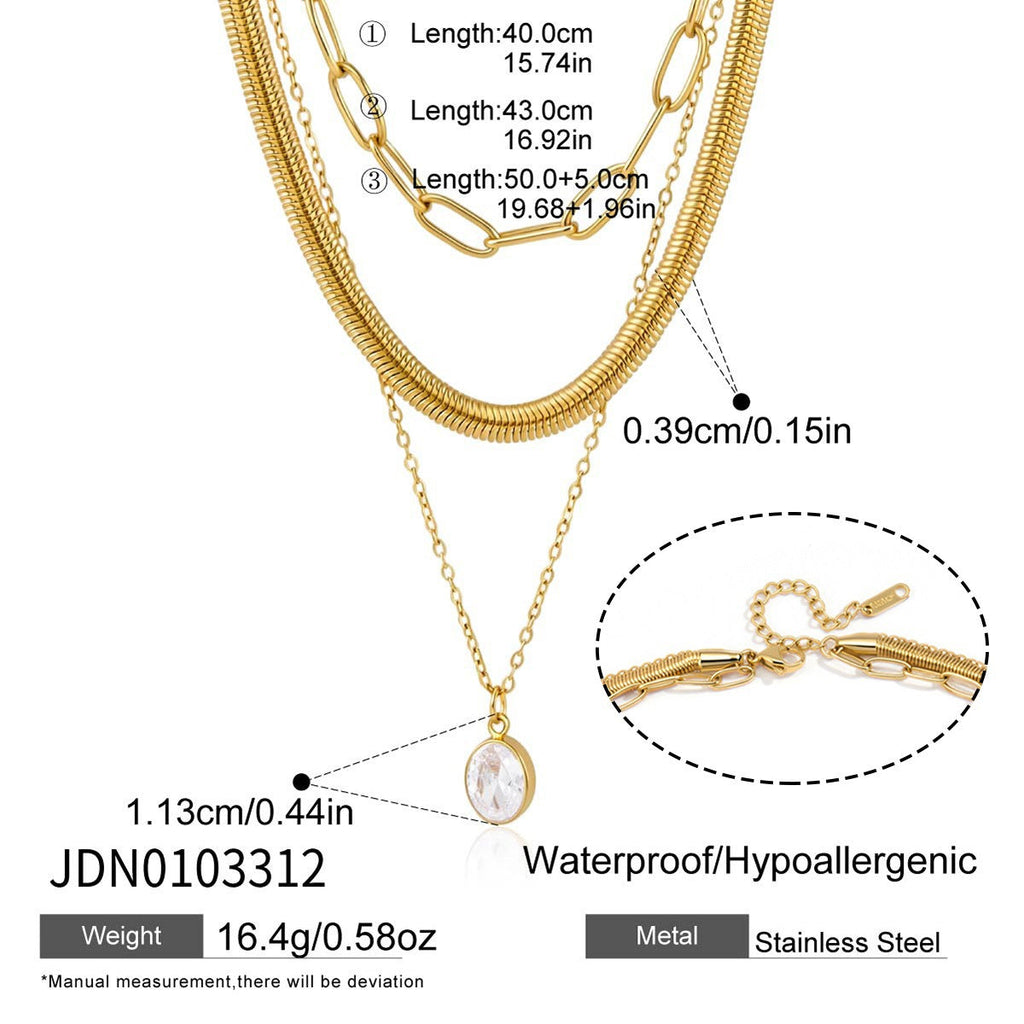 Pearl Drop Layered Necklace