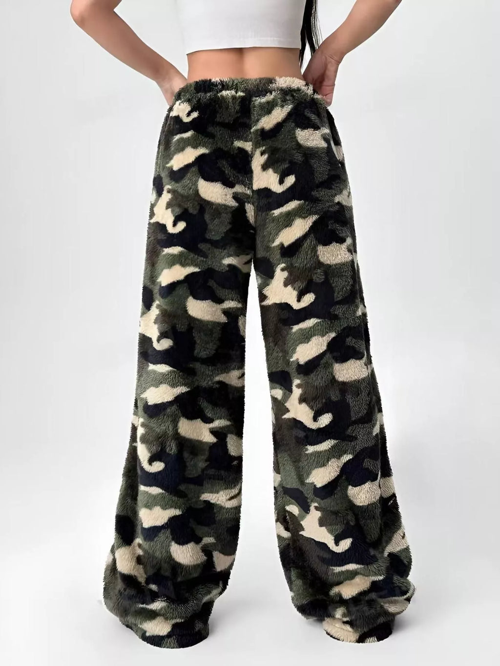 Drawstring Wide Leg Pants