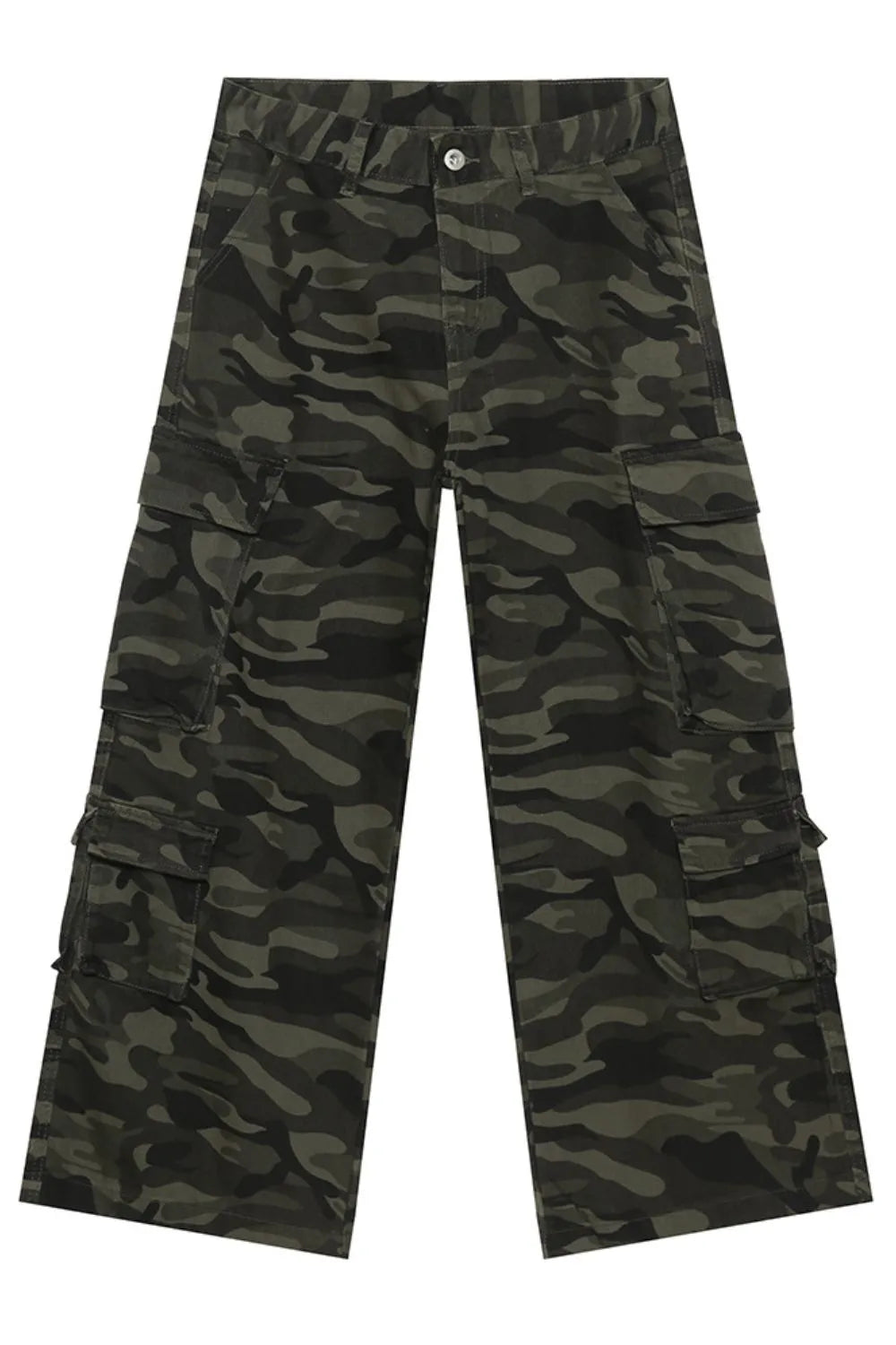 Camouflage Jeans with Cargo Pockets