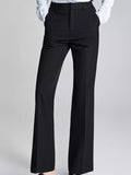 High-Waisted Straight-Leg Pants