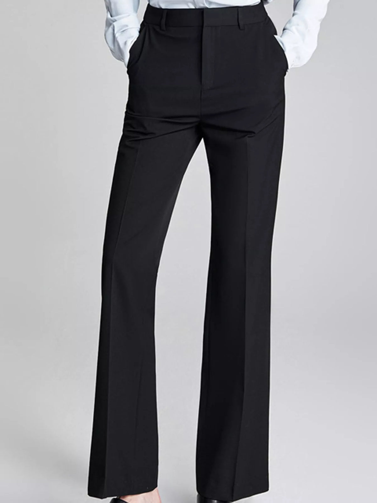 High-Waisted Straight-Leg Pants