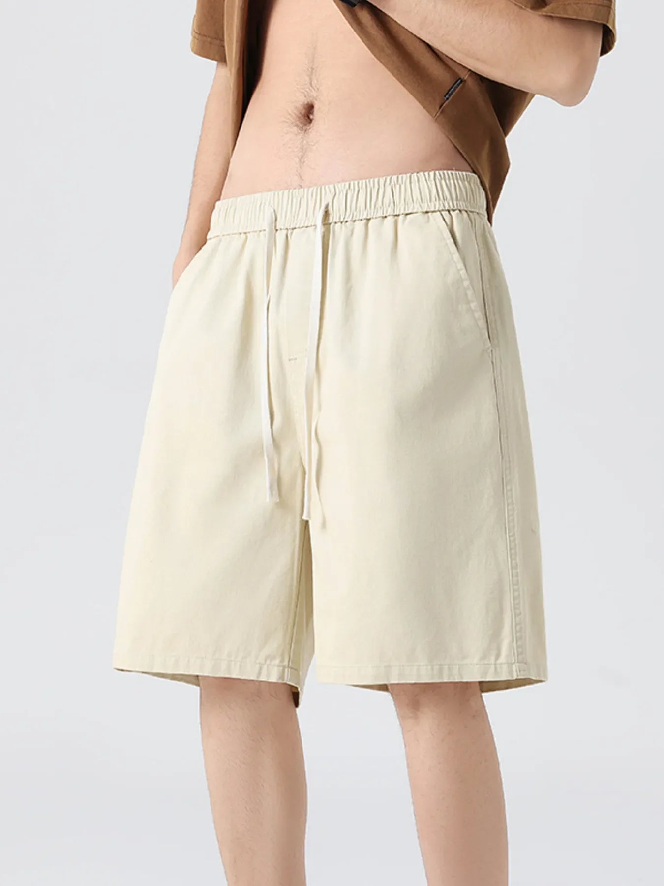 Men's Full Size Wide-Leg Shorts Plus Size