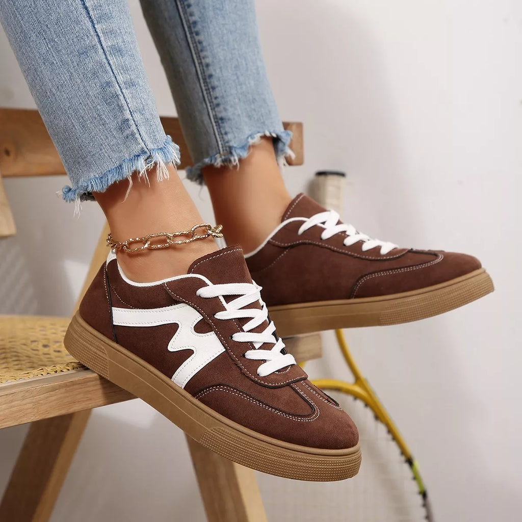 Casual Lace-Up Flats Sneakers