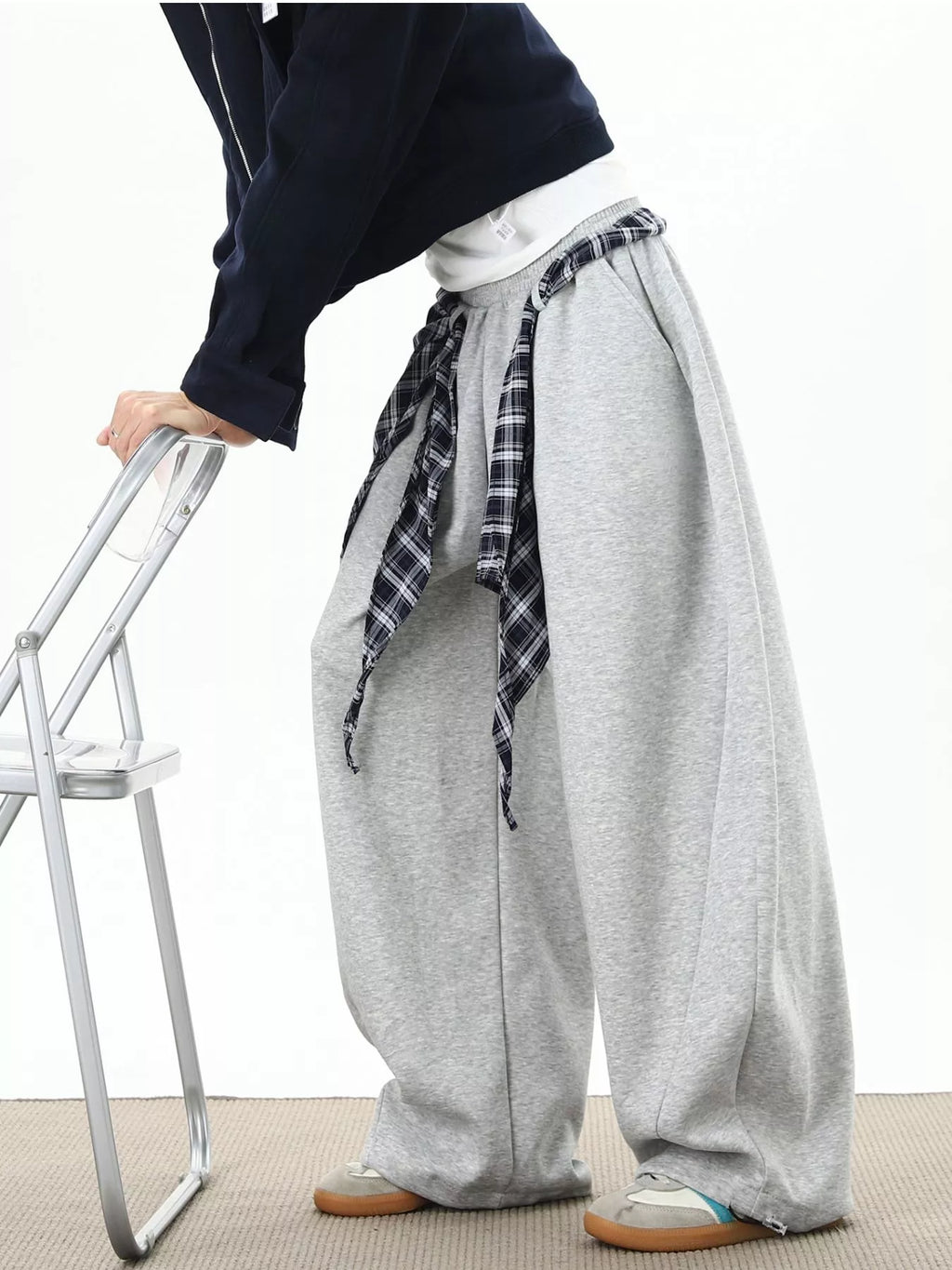 Men's Plus Size Wide-Leg Sweatpants