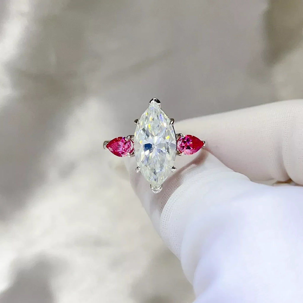 6 Carat 925 Sterling Silver Moissanite Ring