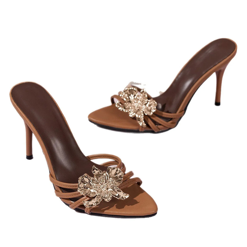 Peep Toe High Heel Sandals