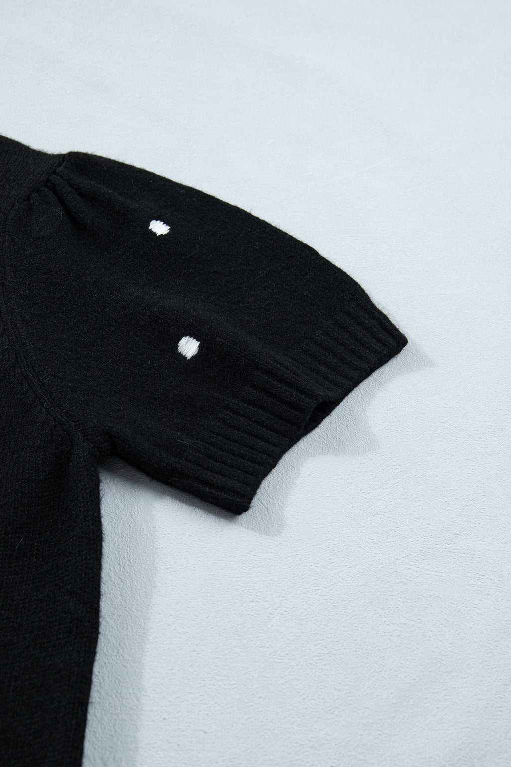 Polka Dot Bubble Short Sleeve Sweater