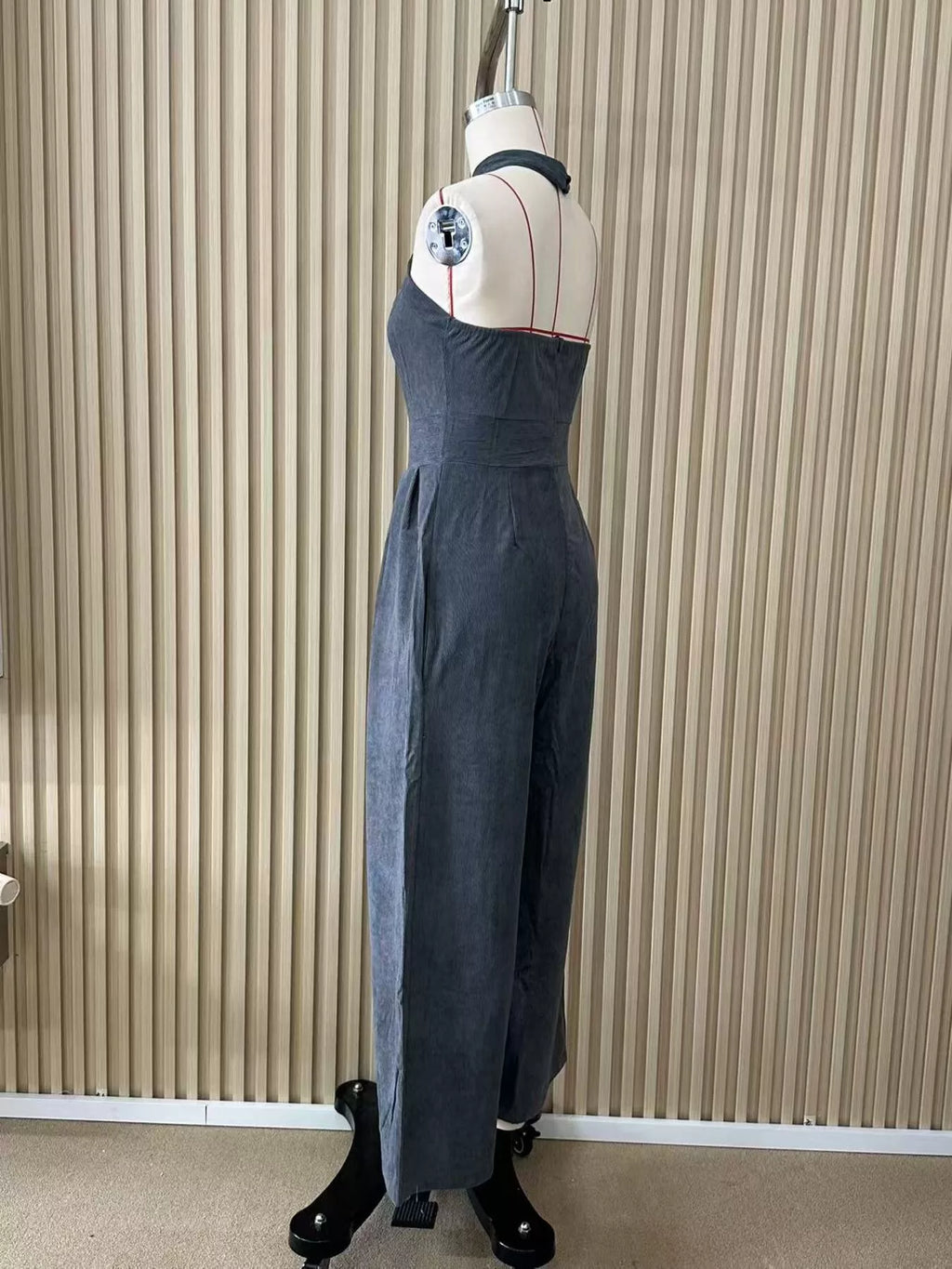 Full Size Halter Neck Wide-Leg Jumpsuit Plus Size