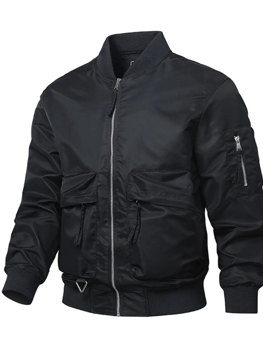 Men's Plus Size Zip Up Long Sleeve Jacket