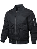 Men's Plus Size Zip Up Long Sleeve Jacket