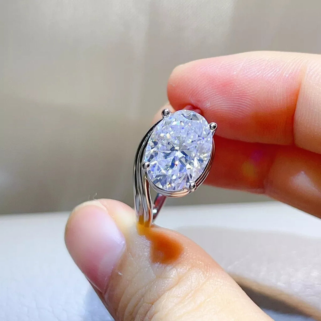 5 Carat 925 Sterling Silver Moissanite Ring
