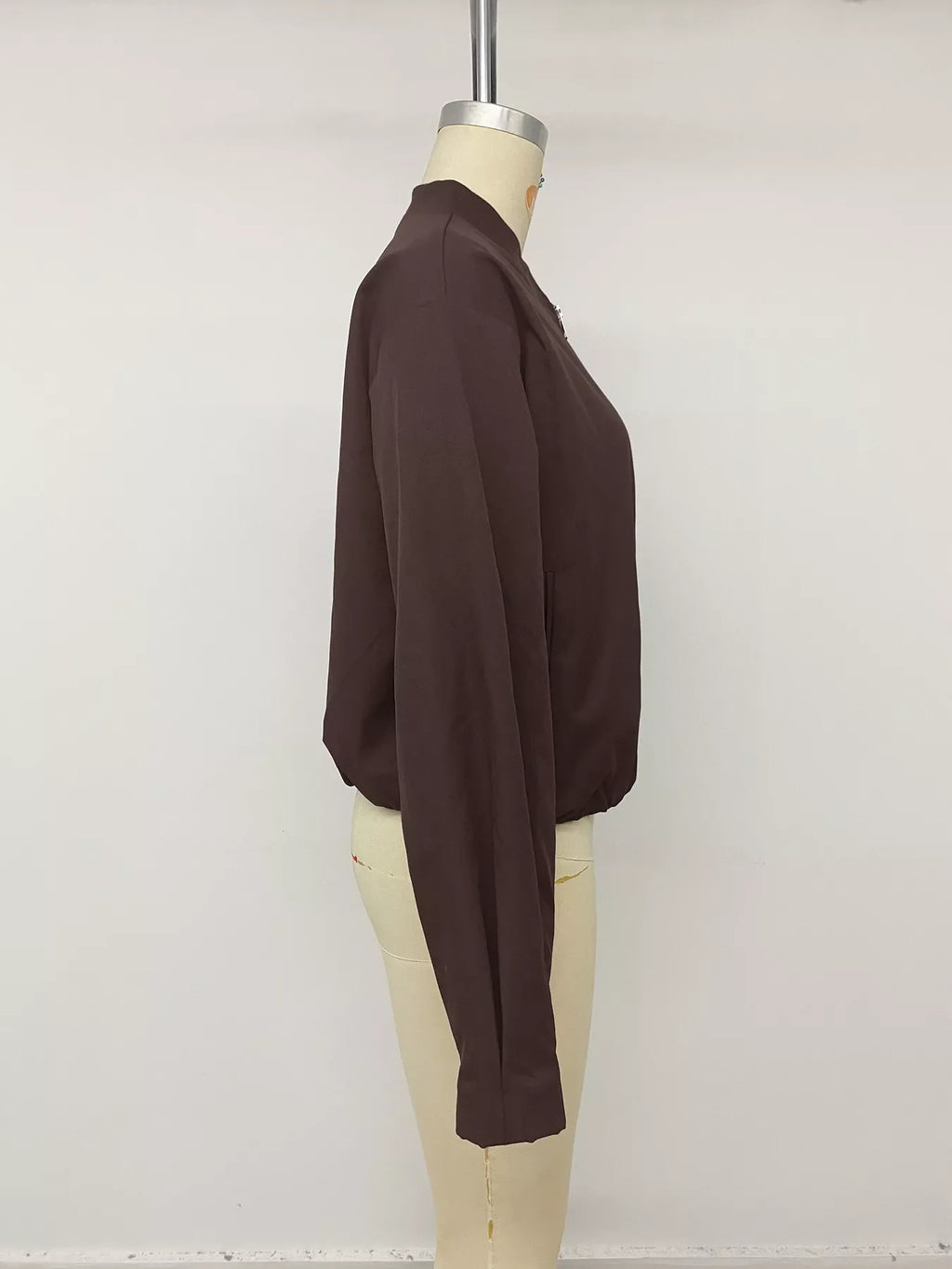 Zip Up Dropped Shoulder Jacket