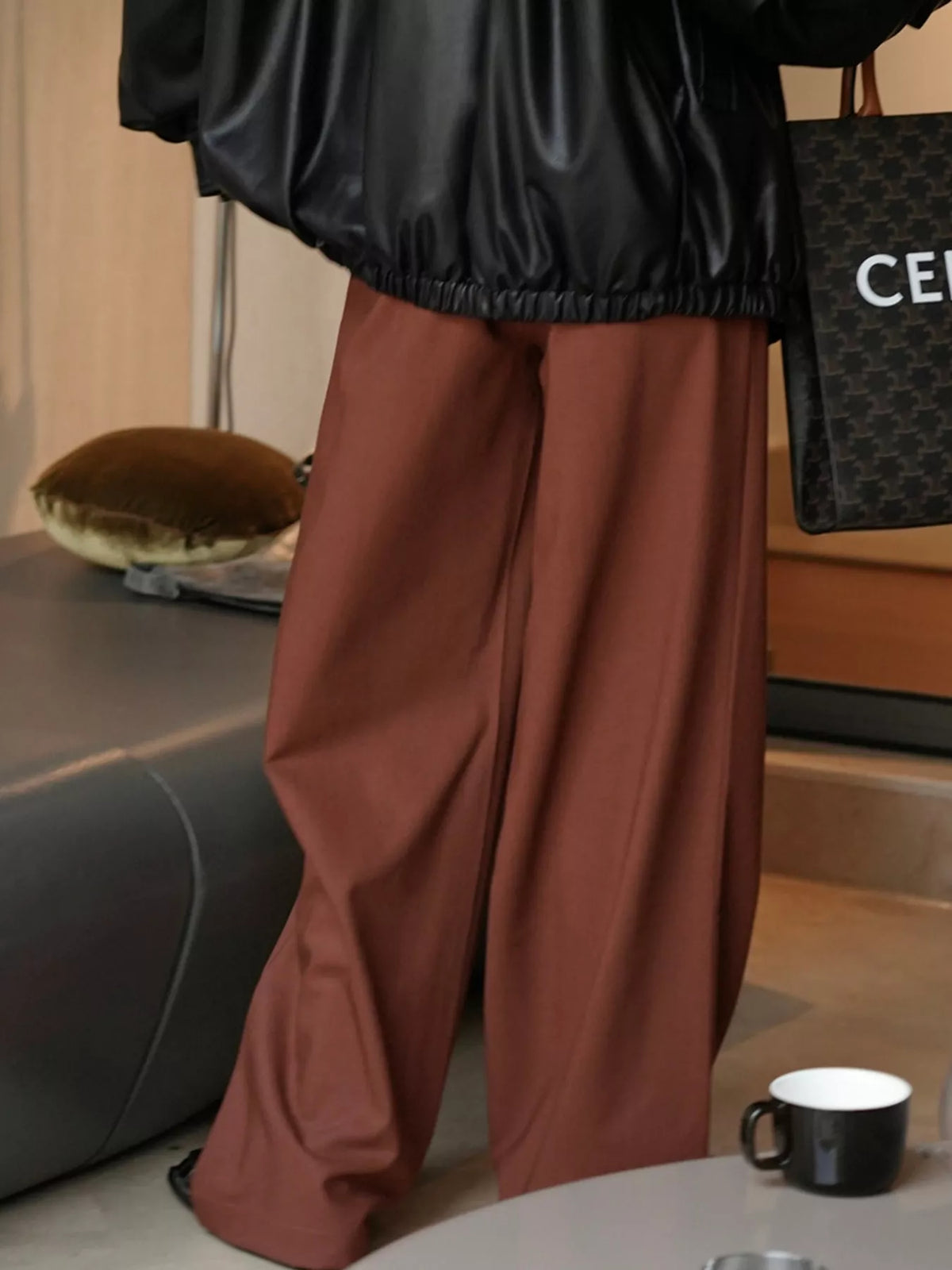 High-Waisted Wide-Leg Pants