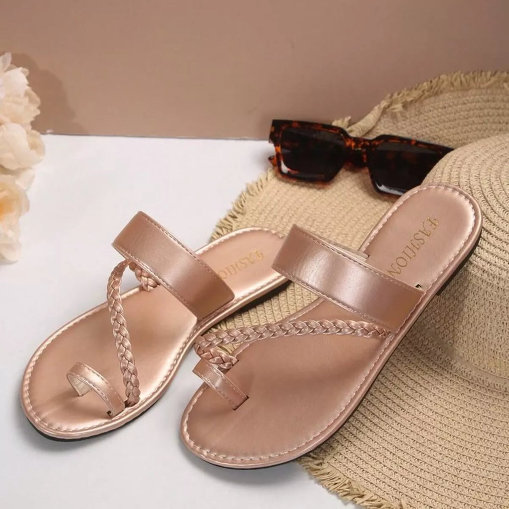 Toe Loop Flats Sandals