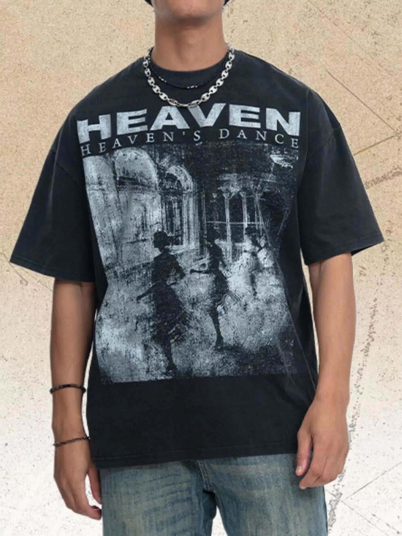 Men's Graphic Round Neck Short Sleeve T-Shirt