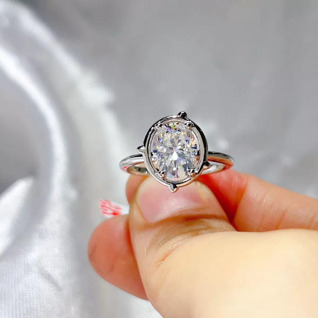 2 Carat 925 Sterling Silver Moissanite Ring